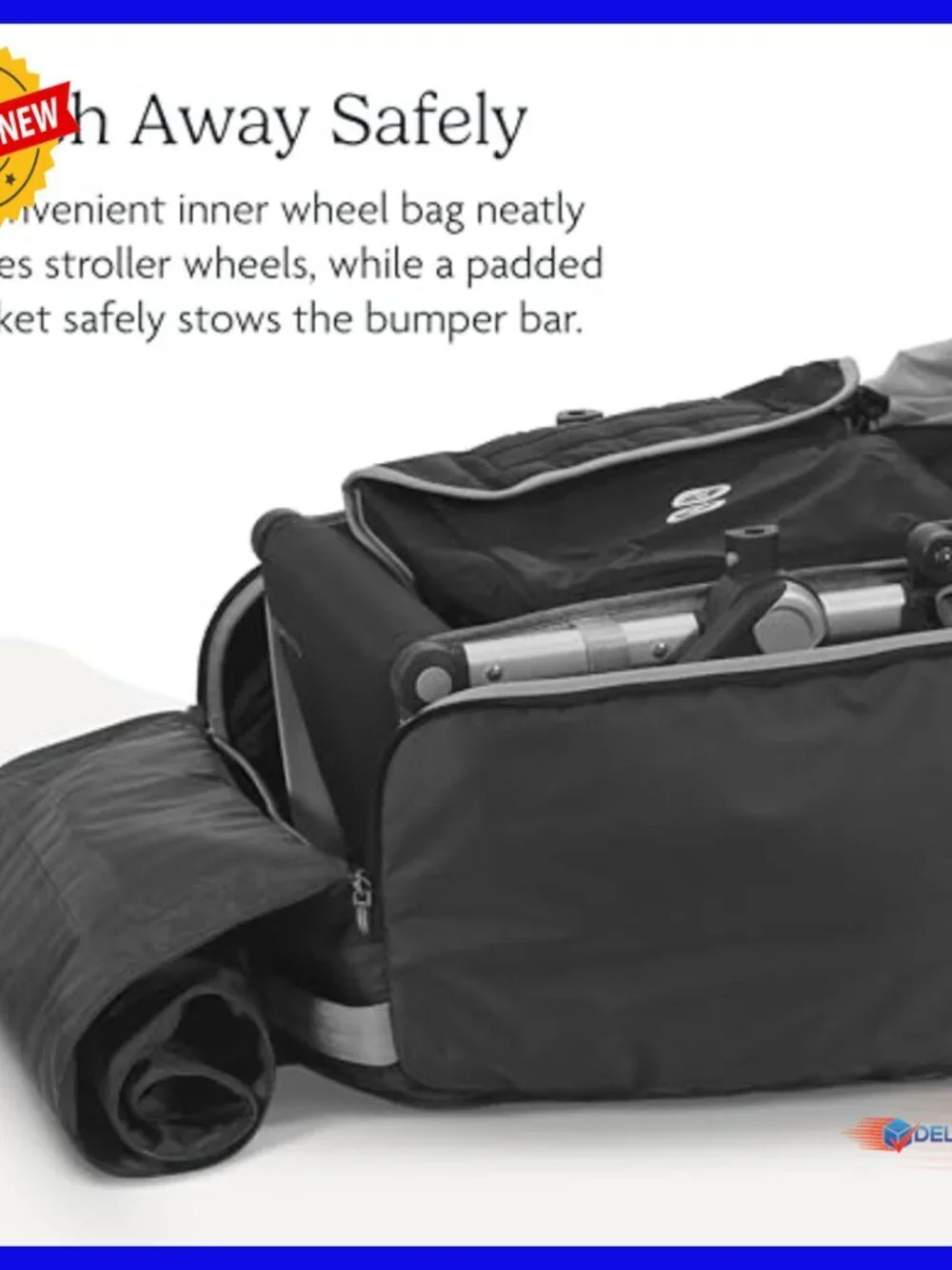 Stroller Travel Bag with TravelSafe Coverage, Durable Luggage Fabric